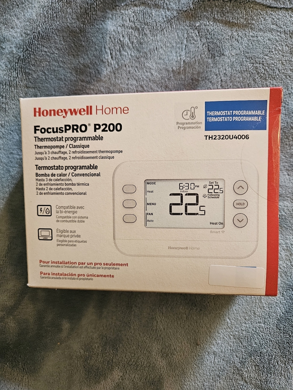Honeywell Home FocusPRO P200 Programmable Thermostat - White